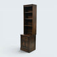Ercol Narrow Mural Bookcase 3 Shelves Cupboard & Drawer Dark FREE* UK Delivery