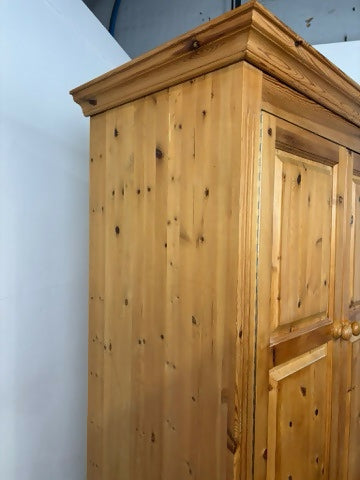 Modern Pine Double Wardrobe