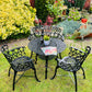 Black Vintage Love Seat Patio Set finished in Black