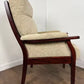 Vintage High Back Upholstered Armchair