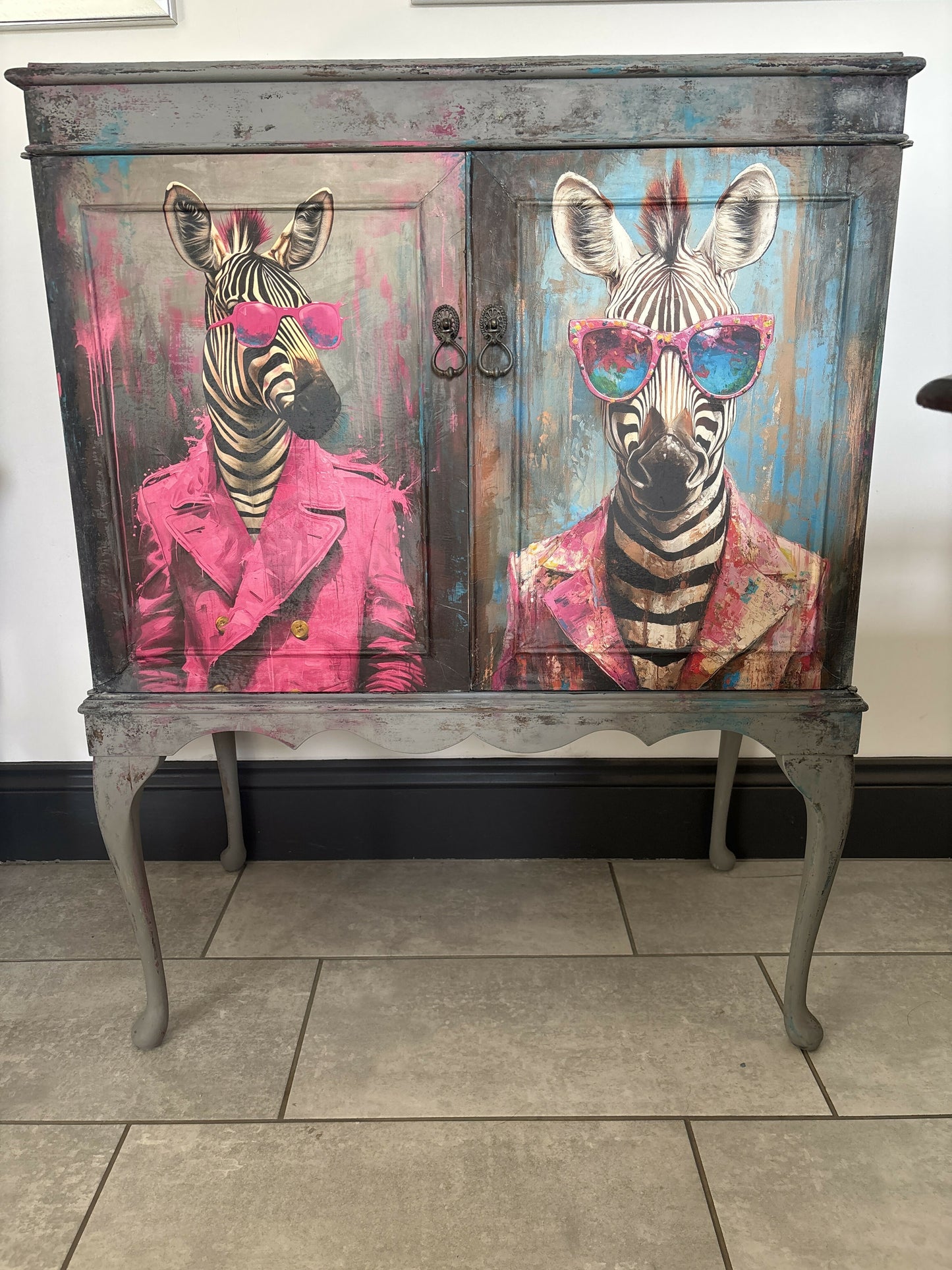 Funky Upcycled Cabinet