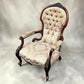 Victorian Walnut Open Armchair With Carved Decoration