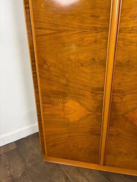 Vintage Wilkin Walnut Fitted Wardrobe