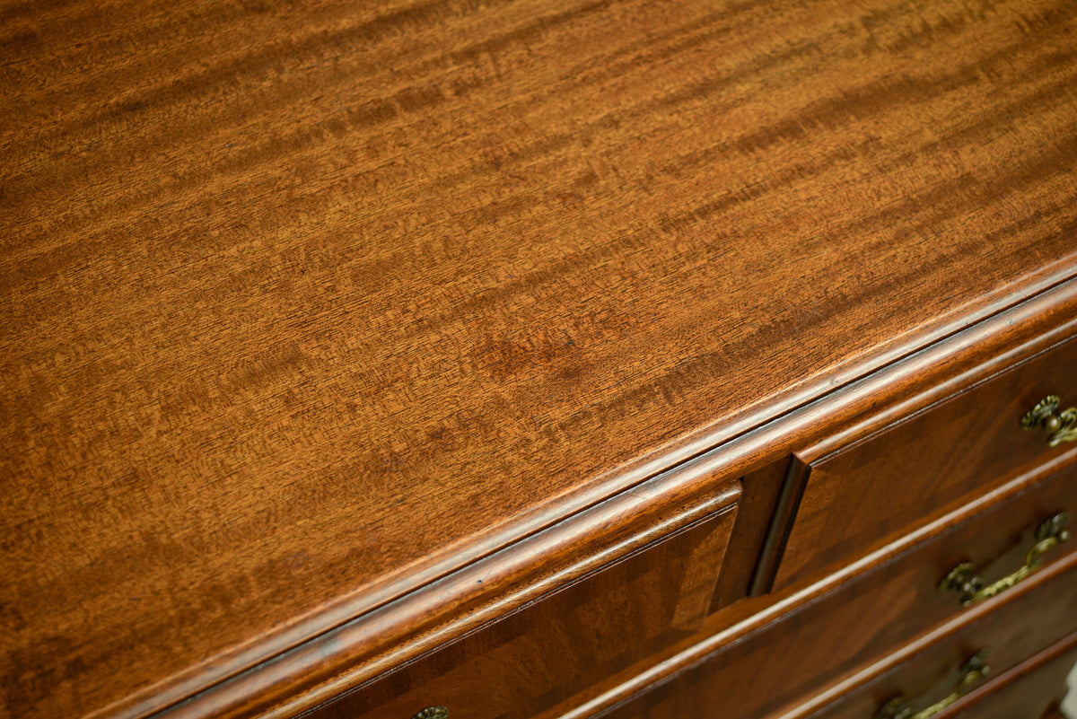 Regency Style Mahogany Sideboard Wide Bank of Drawers