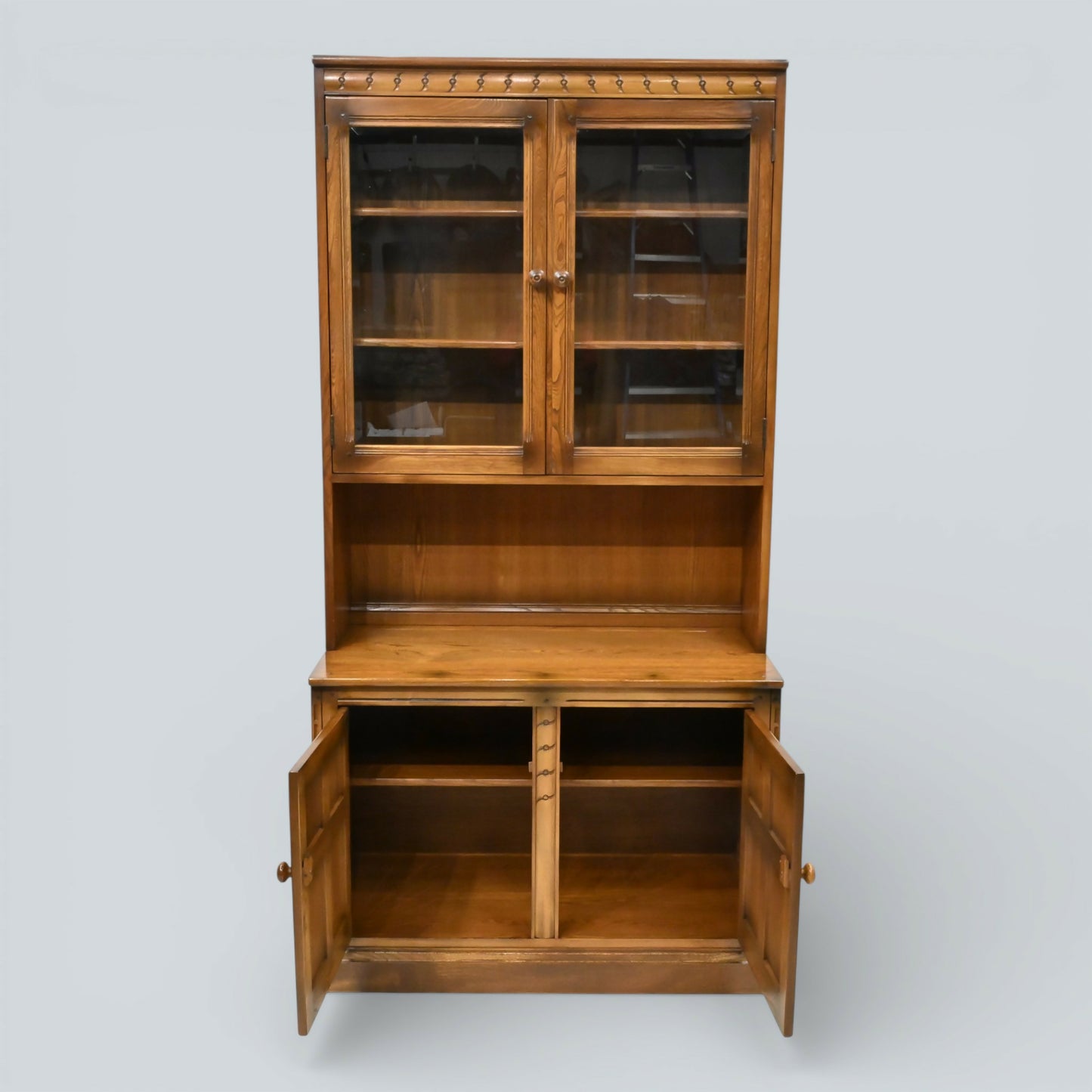Ercol Mural Wall Unit Display Cabinets Cupboard Golden Dawn FREE UK Delivery