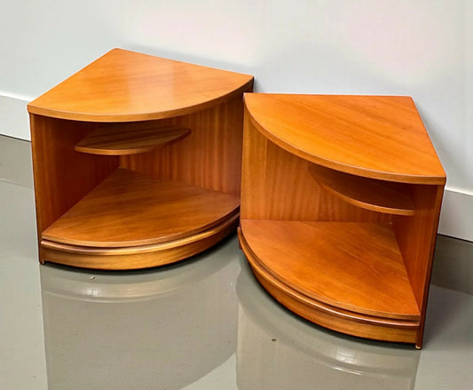 Mid century corner cupboards by Morris of Glasgow