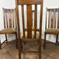 Vintage Set of Four Oak High Back Barley Twist Dining Chairs