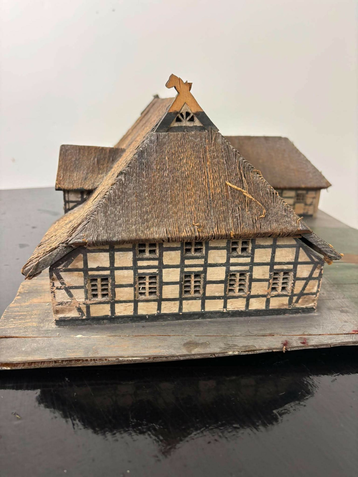 Antique Architectural Model Of Traditional Lower Saxon Farmhouse