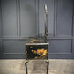 Black and Gold Chinoiserie Lacquered Dressing Table