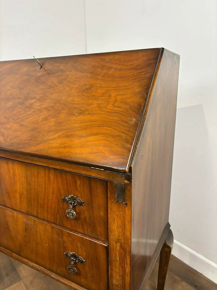 Vintage Figured Walnut Bureau