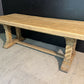 French Bleached Oak Farmhouse Dining Table