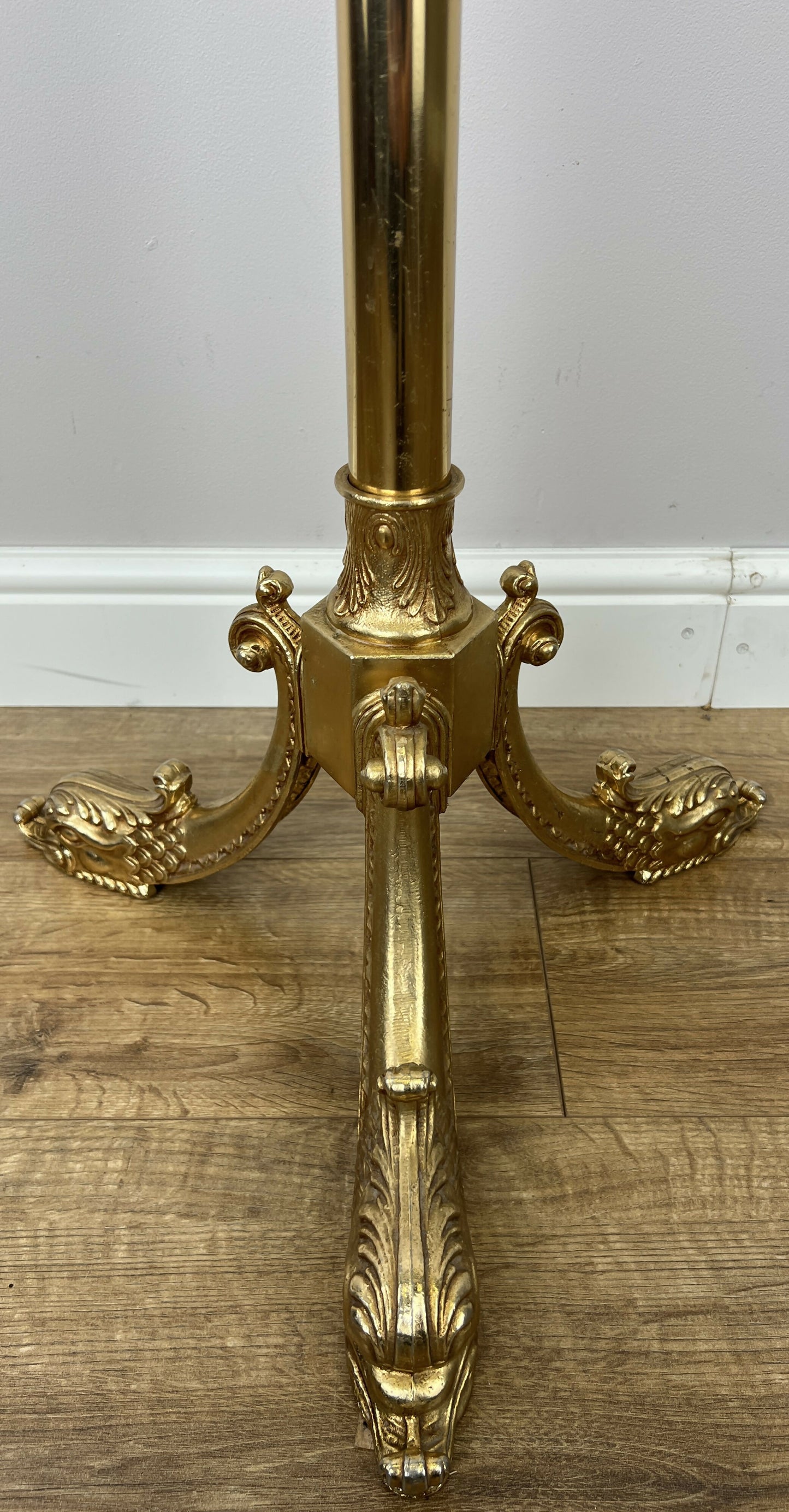 Standing Coat Hanger Vintage French Style Brass Ornate Coat Rack LOT 6453