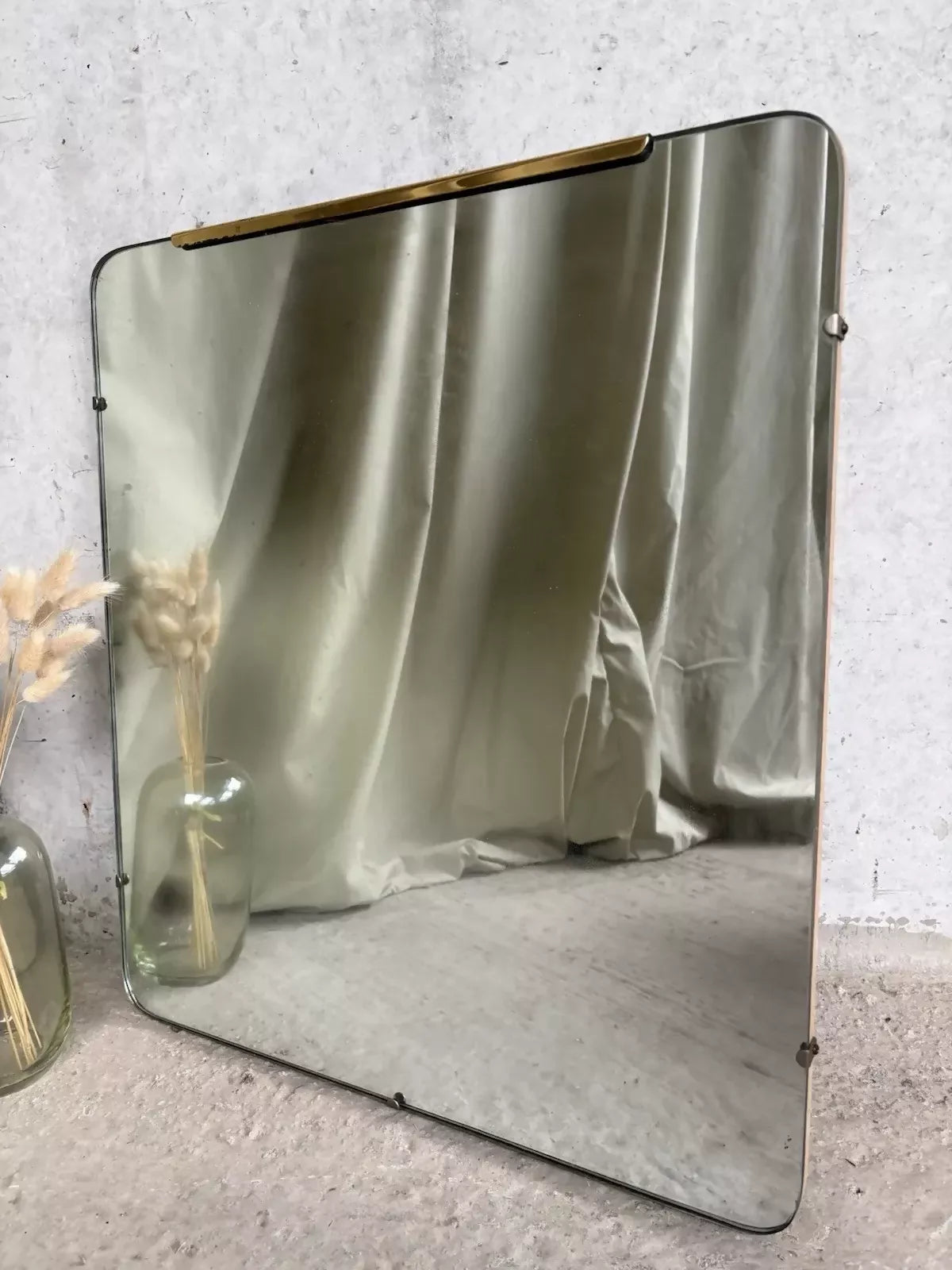 Vintage Mid Century Large Wall Hallway Overmantle Mirror Retro R1032
