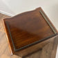 Edwardian Walnut Sheet Music Cabinet with Glass Door & Velvet-Lined Shelves