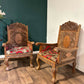 Kashmir Decoratively Carved Armchairs34