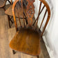 Vintage Set Of Four Oak Wheelback Dining Chairs