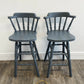 Set Of 2 Grey Hand painted Bar Stools