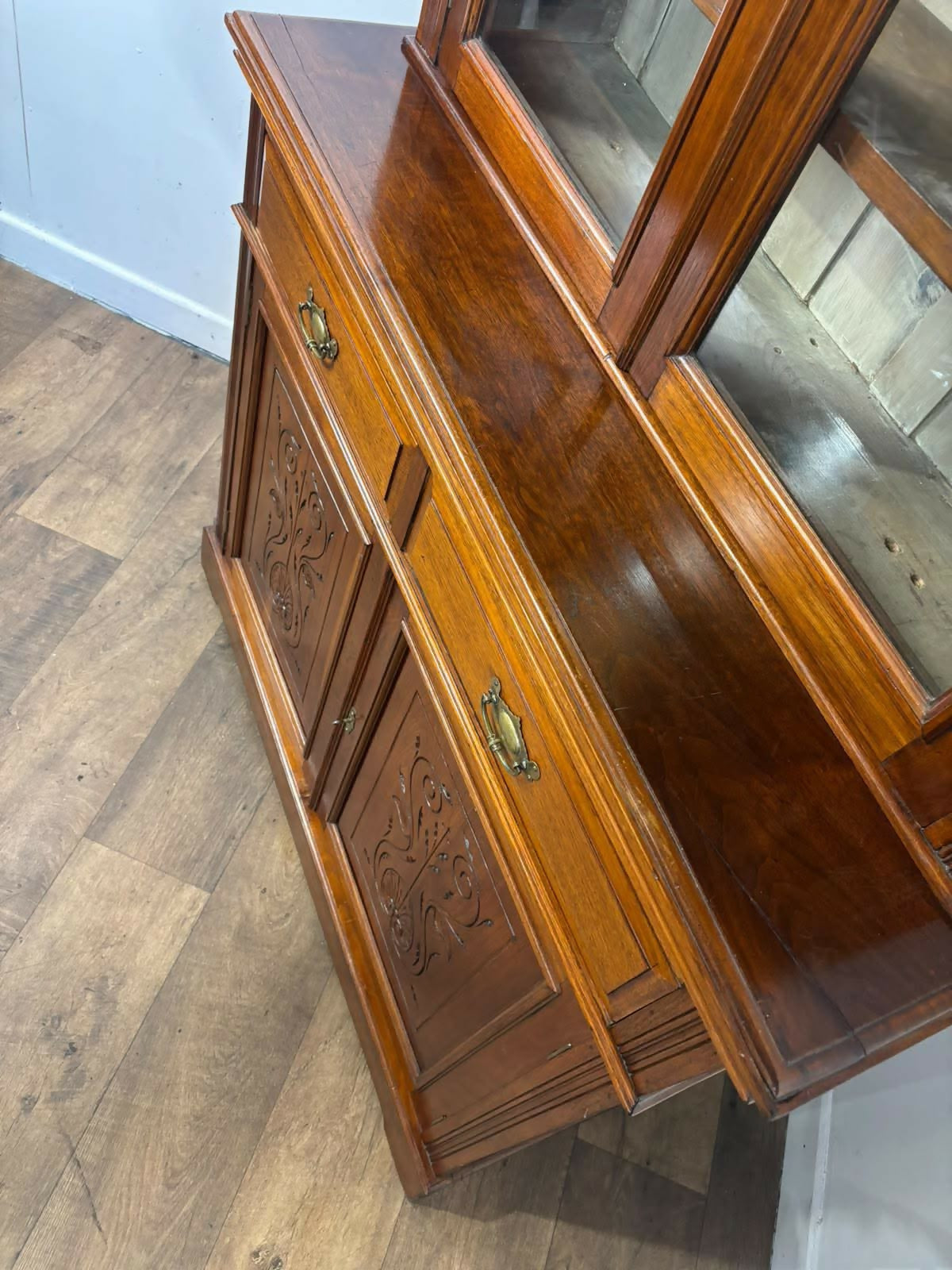 Edwardian Mahogany Glazed Bookcase