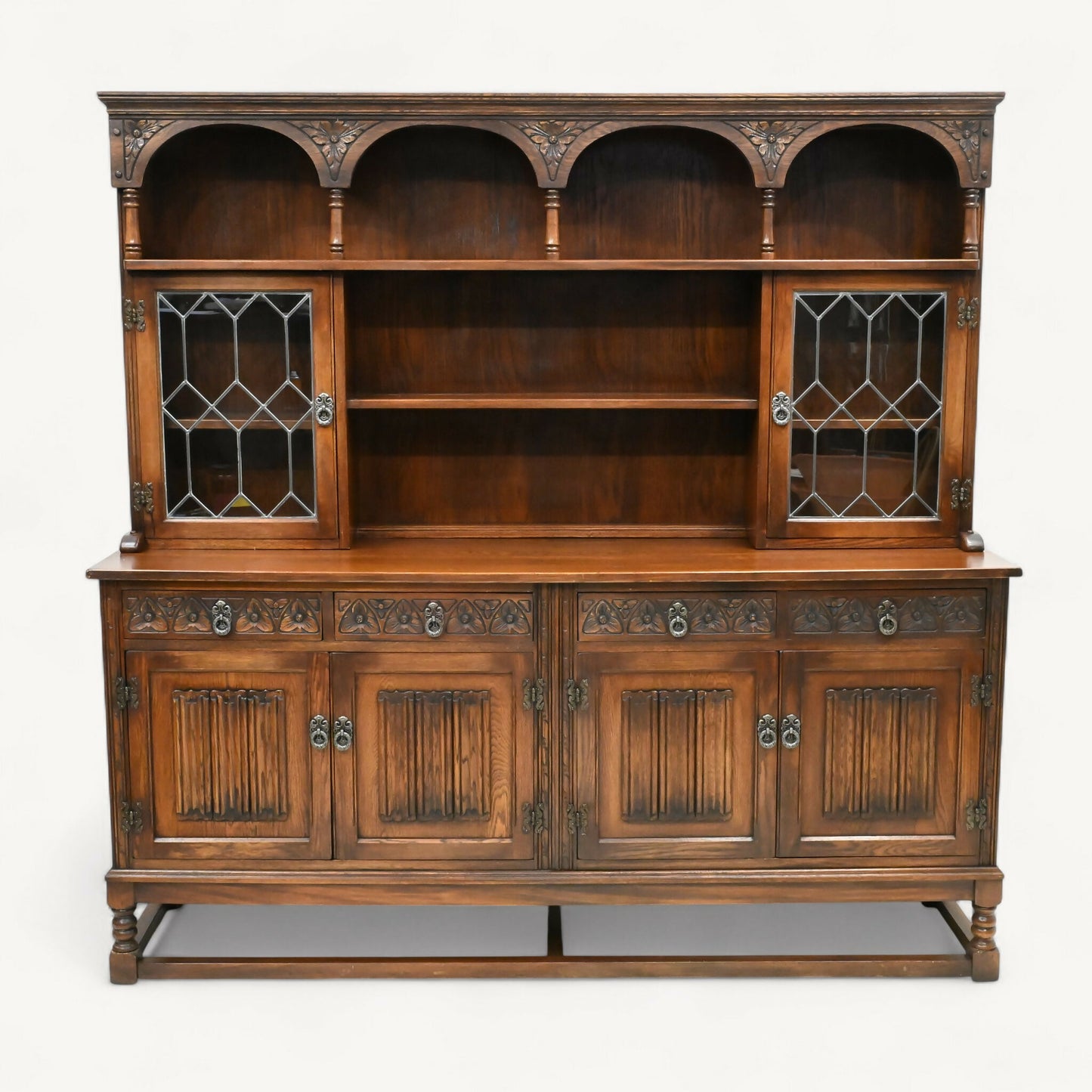 Large Old Charm Dresser Sideboard Base Tudor Brown Finish FREE UK Delivery*. SBR10830/1408E