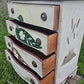 Vintage Hand Painted Chest of Drawers Folk Art