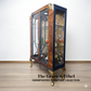 art deco peacock navy and gold glass cabinet-MADE TO ORDER