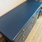 Newly refurbished solid wood chest of drawers blue bank of drawers dovetail joints