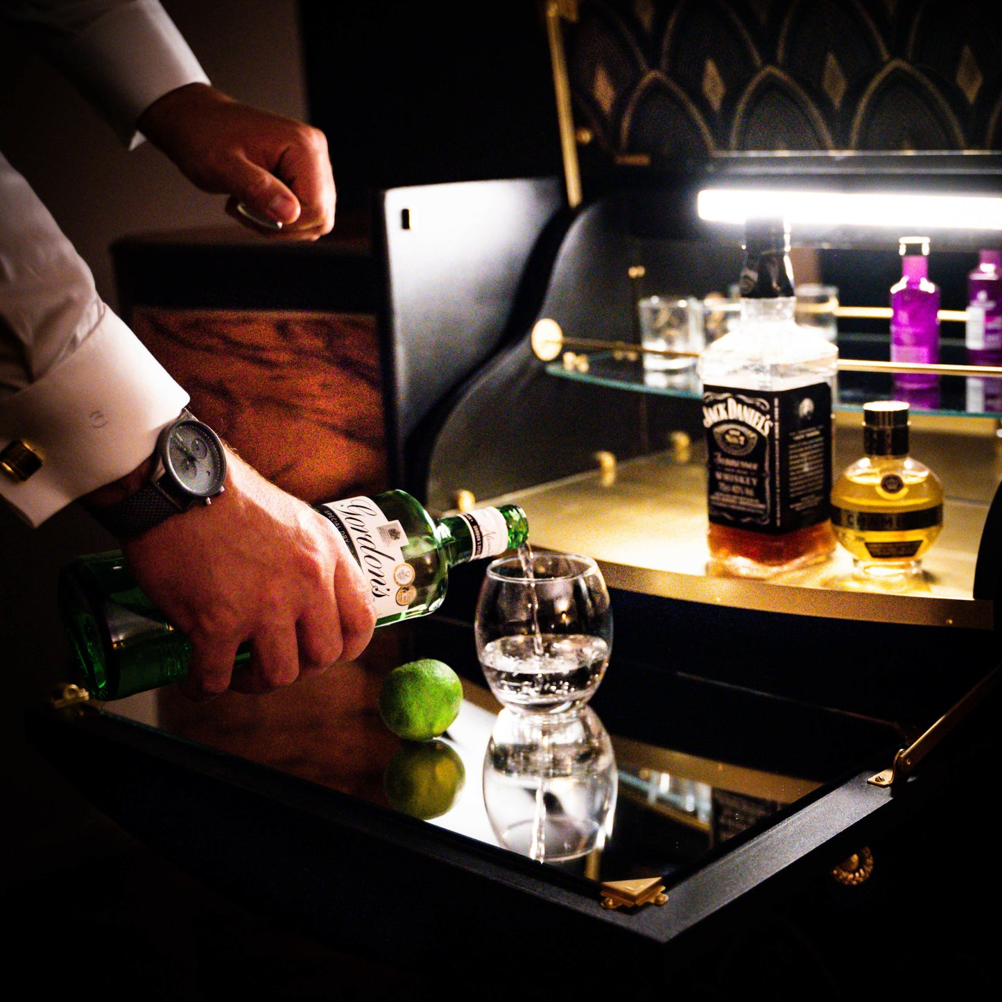 Louis Art Deco Drinks Cabinet Cocktail bar