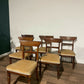 six Victorian Splat Back Dining Chairs0