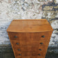 Vintage Chest Of Drawers Cabinet Oak Five Drawer Super Proportions Beautiful Detailing