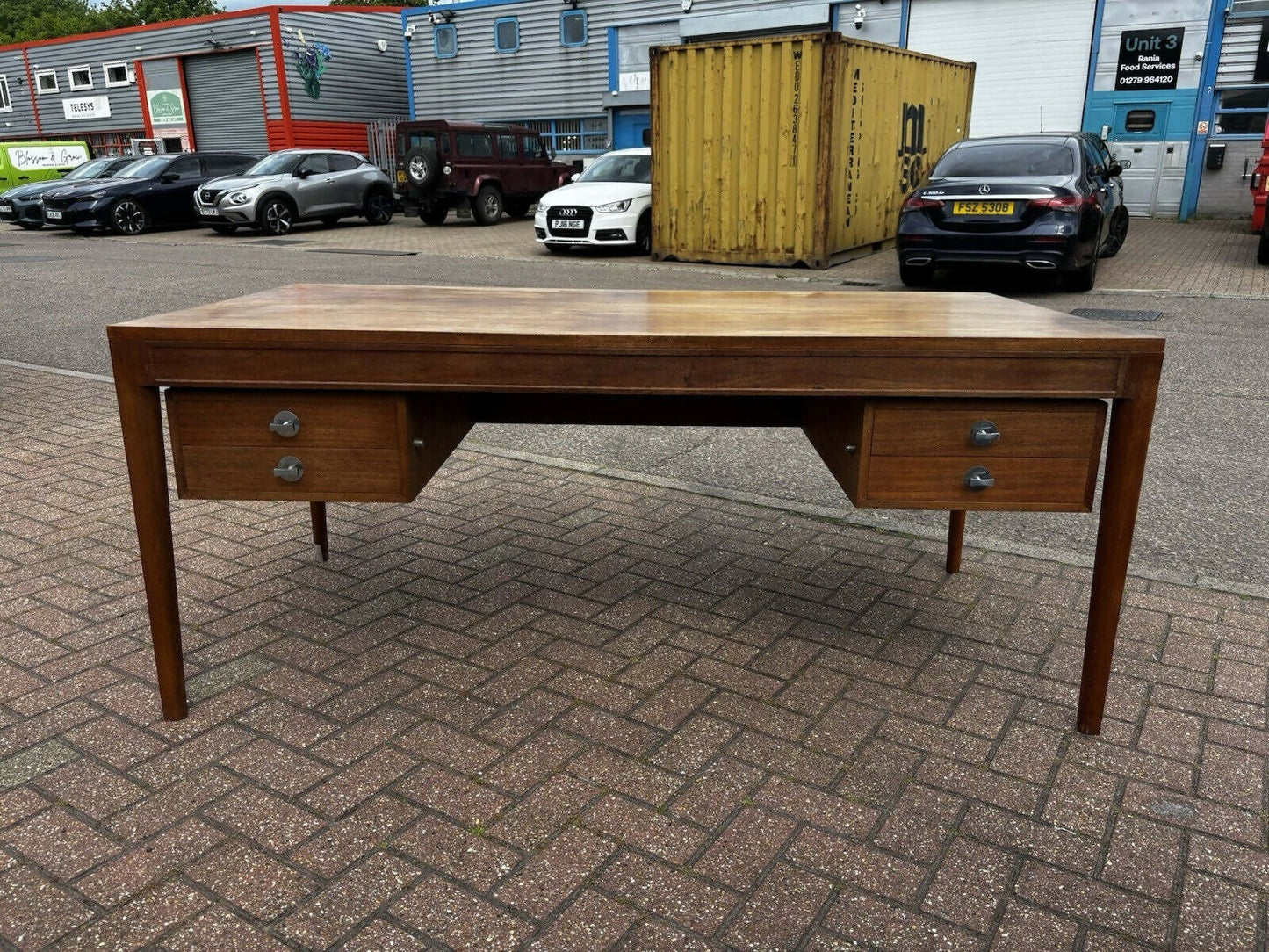 Large Mid Century Desk Finn Hugo For France & Son,"Diplomat Desk" 1960's