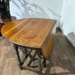 Vintage Oak Gateleg Dining Table On Barley Twist Supports