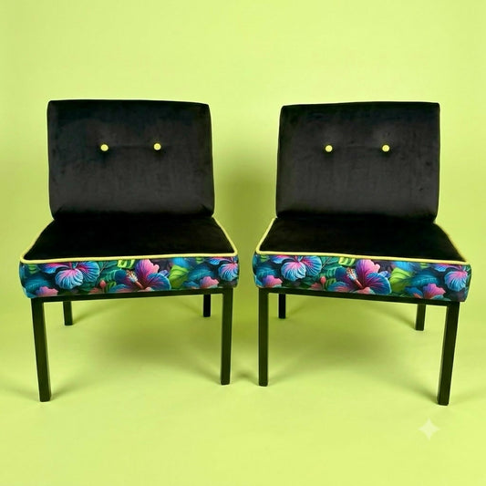 Castor & Pollux — Pair of Reimagined Vintage Reception Chairs