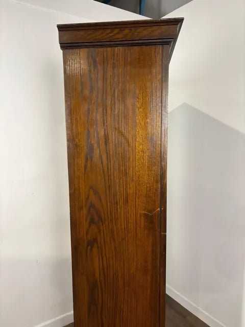 Vintage Oak Single Mirror Door Wardrobe / Hall Robe