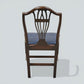 6 Georgian Mahogany Dining Chairs Blue Faux Leather Seats FREE UK Delivery