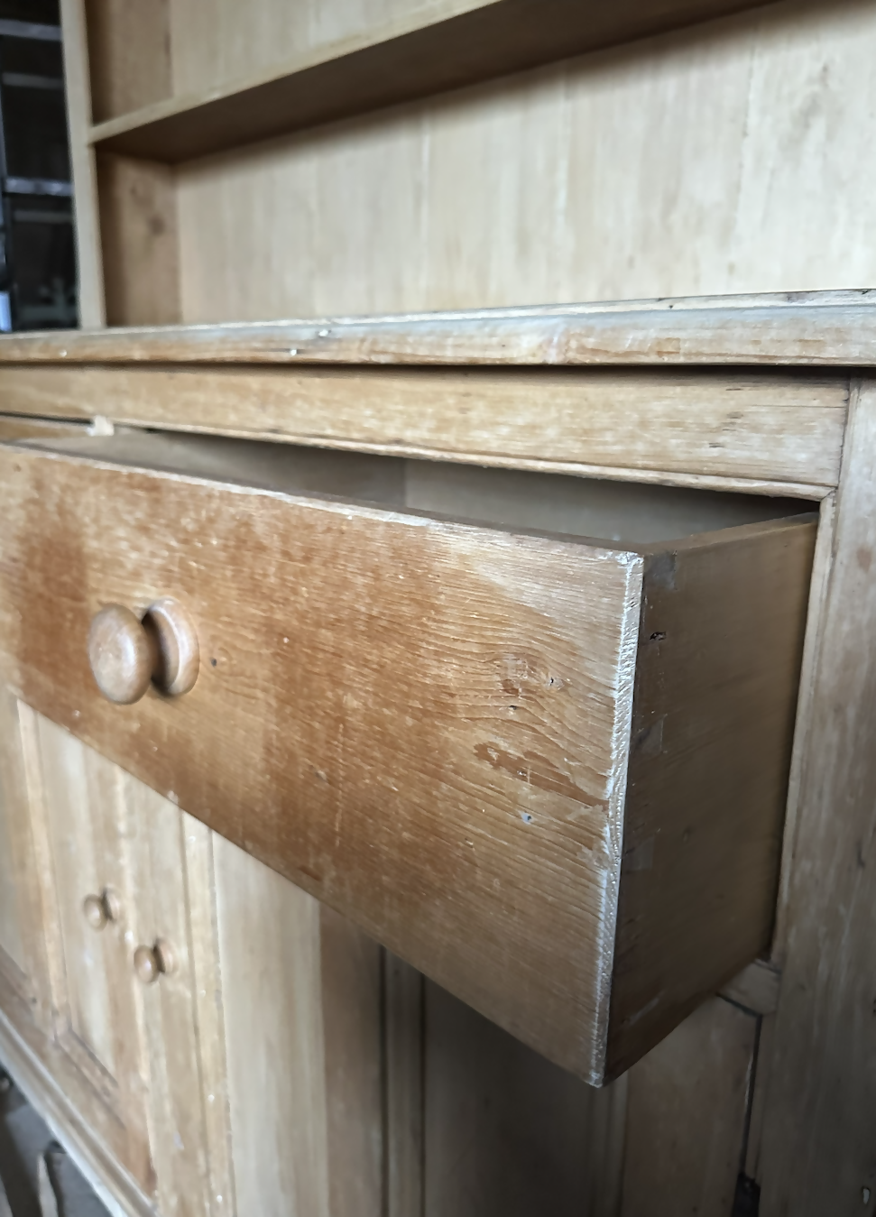 Large Vintage Dresser Linen Cabinet