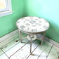 French Labels Decoupaged Table