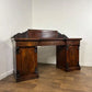 Victorian Mahogany Pedestal Sideboard with Carved Gallery Back