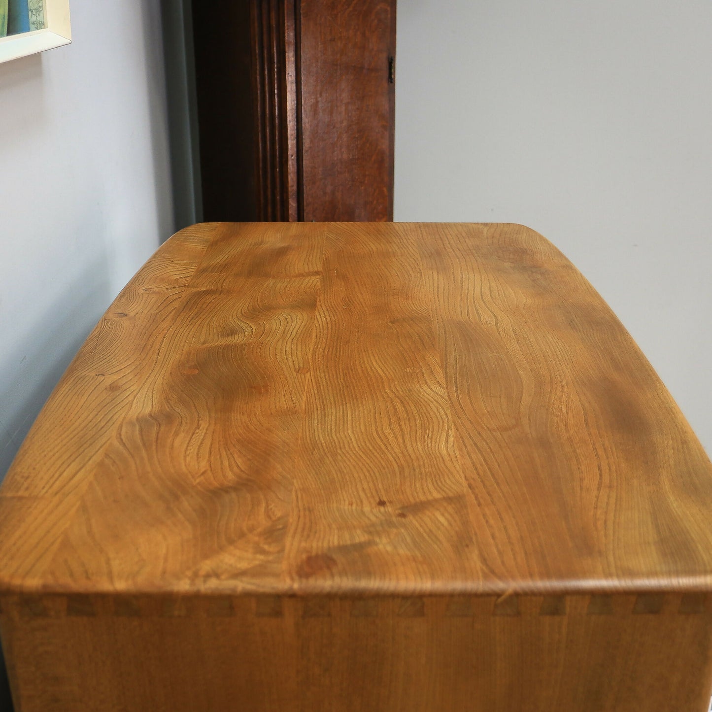 Ercol Windsor Blonde Drinks Cocktail Cabinet Bureau in Elm Model 469