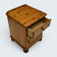 Ducal Bedside Cabinet Knotted Pine Drawer and Cupboard Bun Feet FREE UK Delivery
