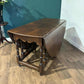 Large Oak Dropleaf Dining Table On Turned Legsqwq