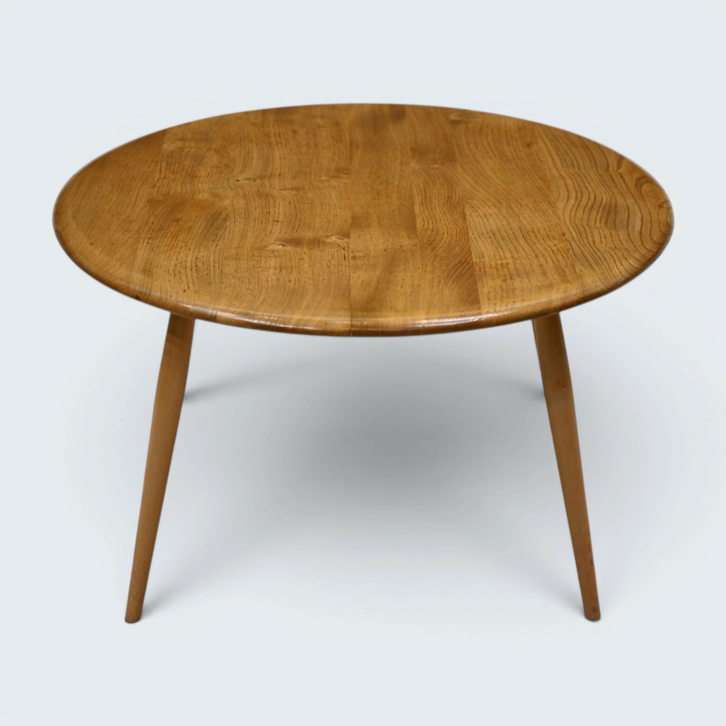 Ercol Large Round Coffee Table 1970s Retro Light Finish 74.5cm FREE UK Delivery
