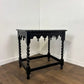 Antique Heavily Carved Barley Twist Side Table