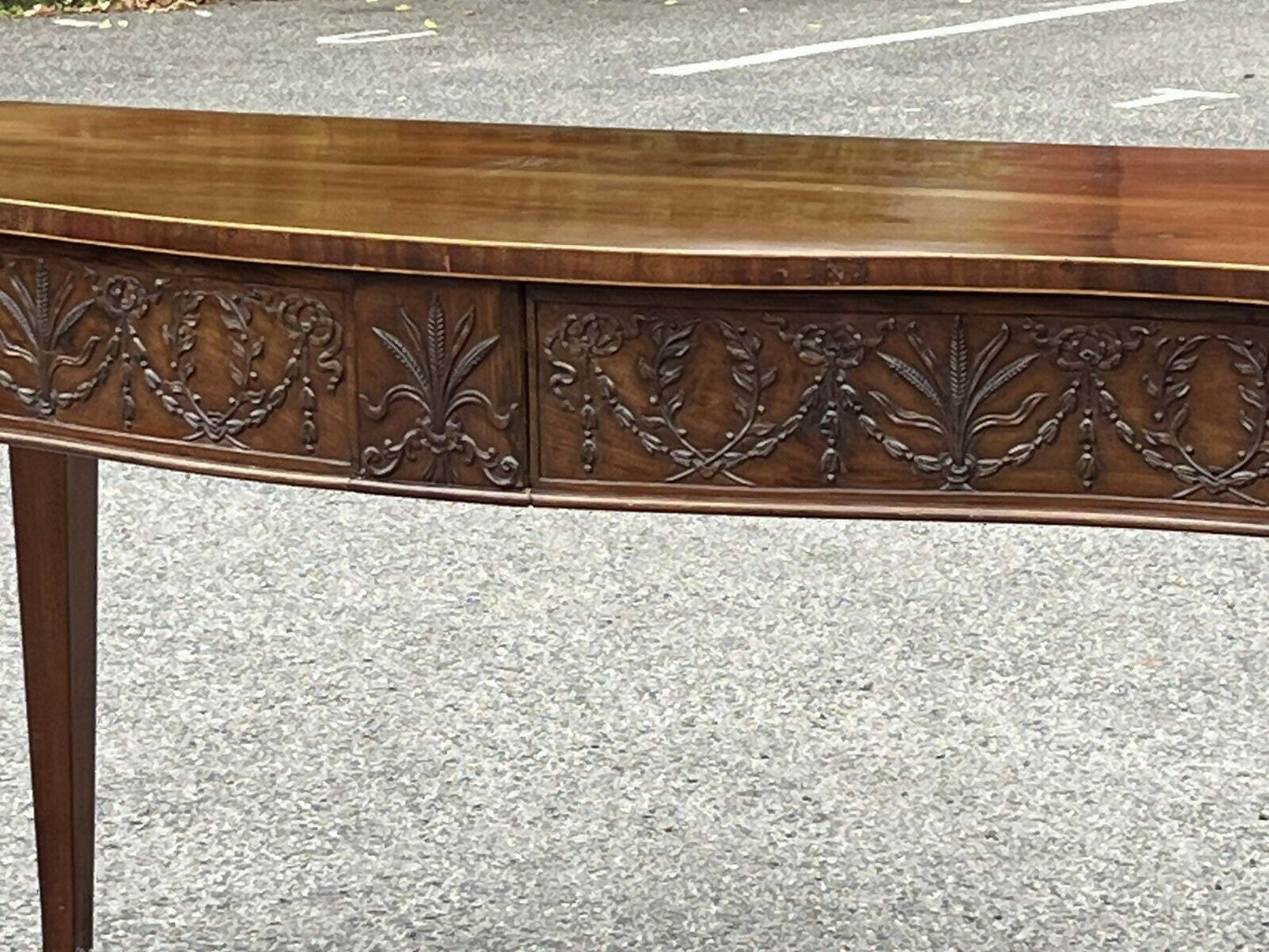 Vintage Mahogany Console Hall Table, Server. With Central Drawer.