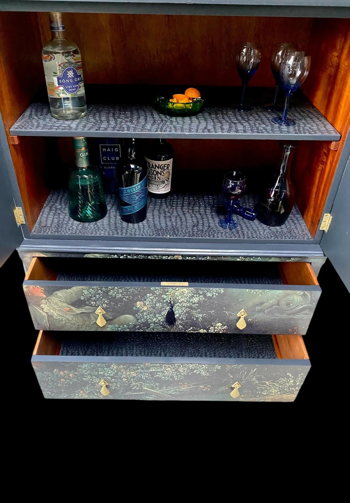 Upcycled Vintage Drinks Cabinet For Cocktail Lounge | Linen Cupboard | Bedroom Sto