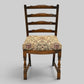 4 Old Charm Oak Dining Chairs Ladderback Tudor Fabric Light Oak FREE UK Delivery