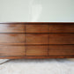 Nine Drawer Vintage Chest In Figured Walnut – Canada, C. 1960s