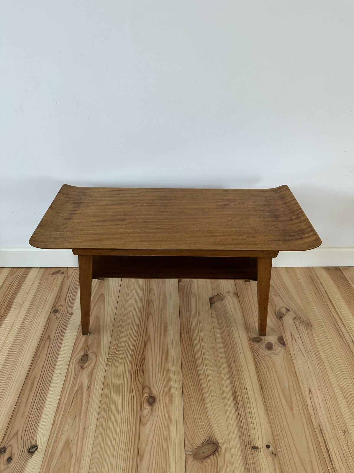 Horatio Myer & Co Bentwood Sleigh Teak And Beech Frame Mid Century Coffee Table