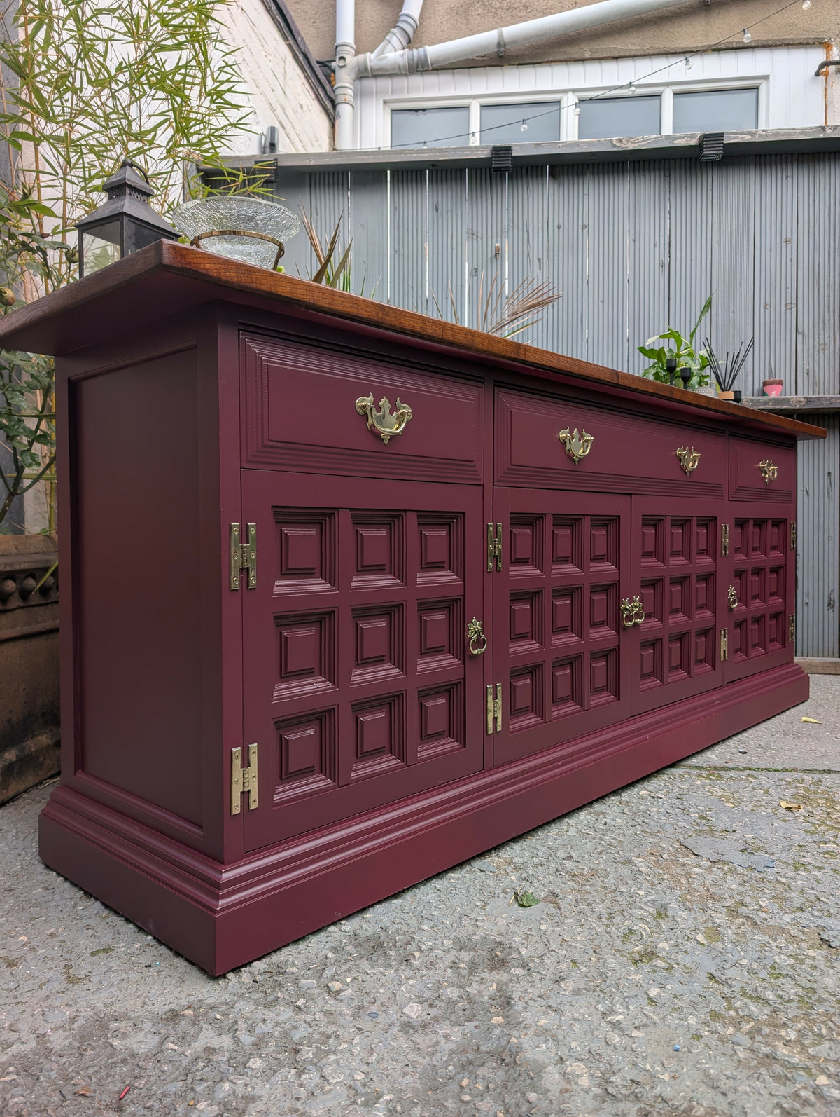 Stunning Solid Oak Carved Younger Toledo Sideboard