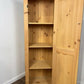 Modern Pine Kitchen Cupboard with Shelves – Wooden Storage Cabinet / Pantry