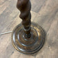 Vintage Barley Twist Standard Lamp with Handmade Feather Shade